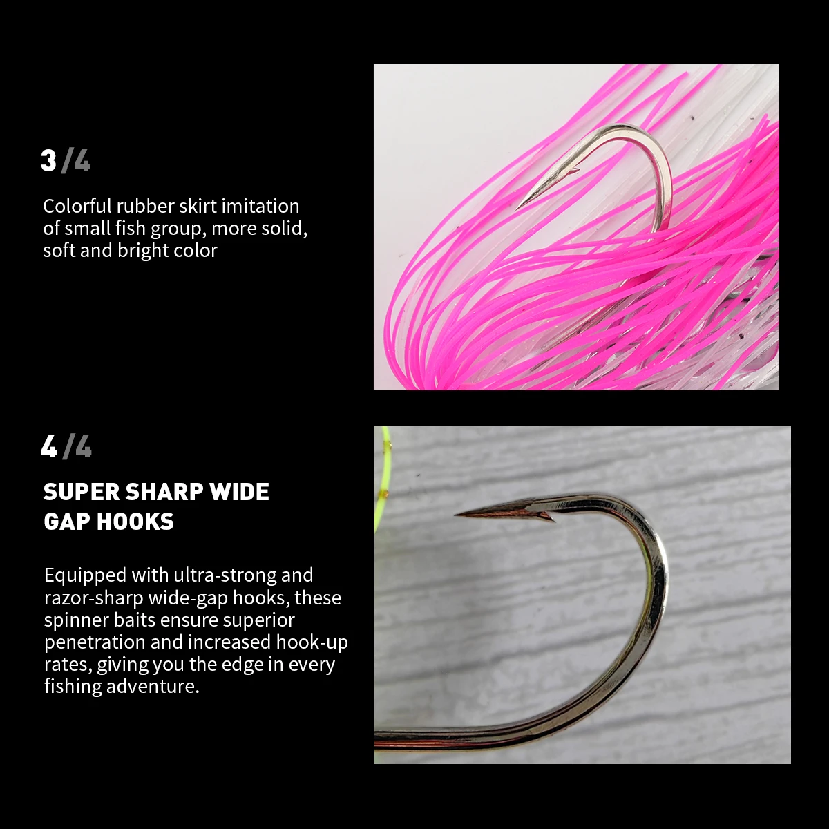 1 st Vissen Lokken 3 Blade Spinnerbait 37g Naald Zwemmen Aas Lepel Wobblers Bass Spinner Aas Metalen Vissen lokken - imagen 4