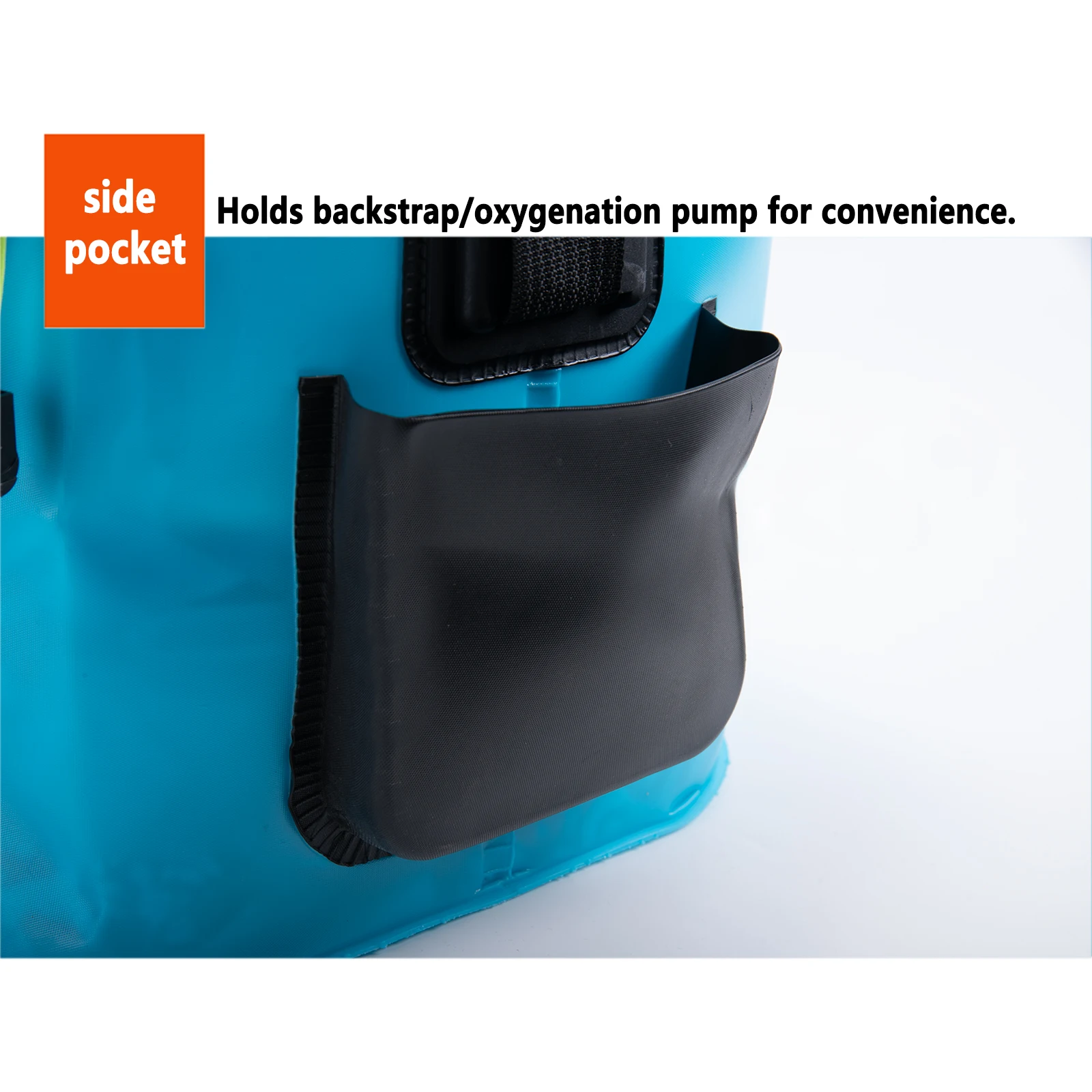 Goutre-cubo de pesca plegable de 35-40cm para protección de peces vivos, contenedor de cebo, bolsa de pesca EVA para exteriores con bolsillo lateral - imagen 4