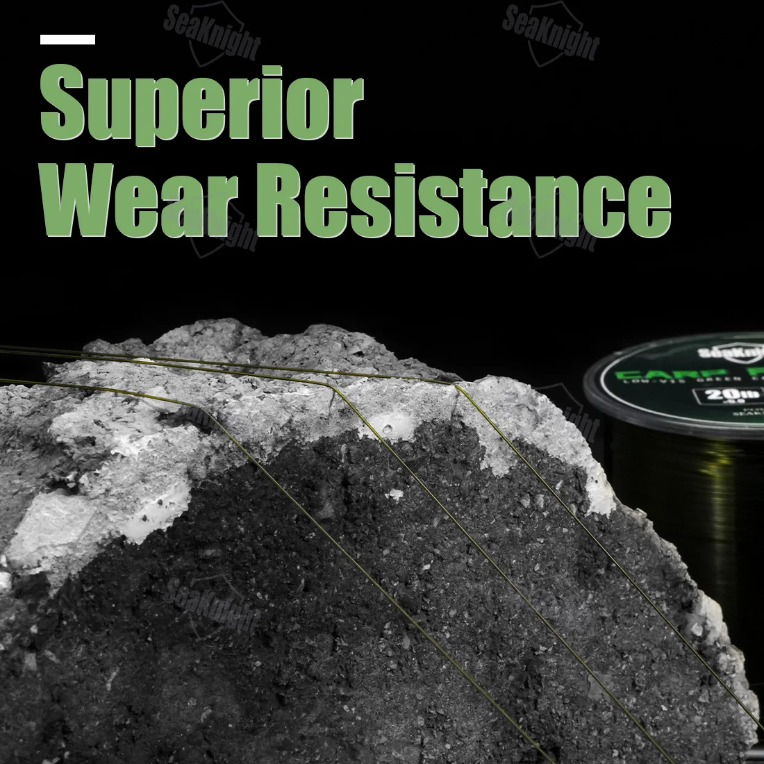 Línea de pesca de nailon SeaKnight marca CARP 500M antidesgaste suave y fuerte para pesca de carpa 10-25LB verde oscuro INVISIBLE bajo el agua - imagen 5