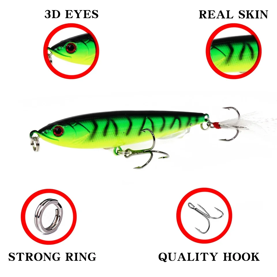 Señuelo de pesca de pececillos de alta calidad, 1 piezas, 5 colores, 9CM, 13,4g, anzuelos de pesca de carpa, señuelo duro de plomo, aparejos de pesca - imagen 4