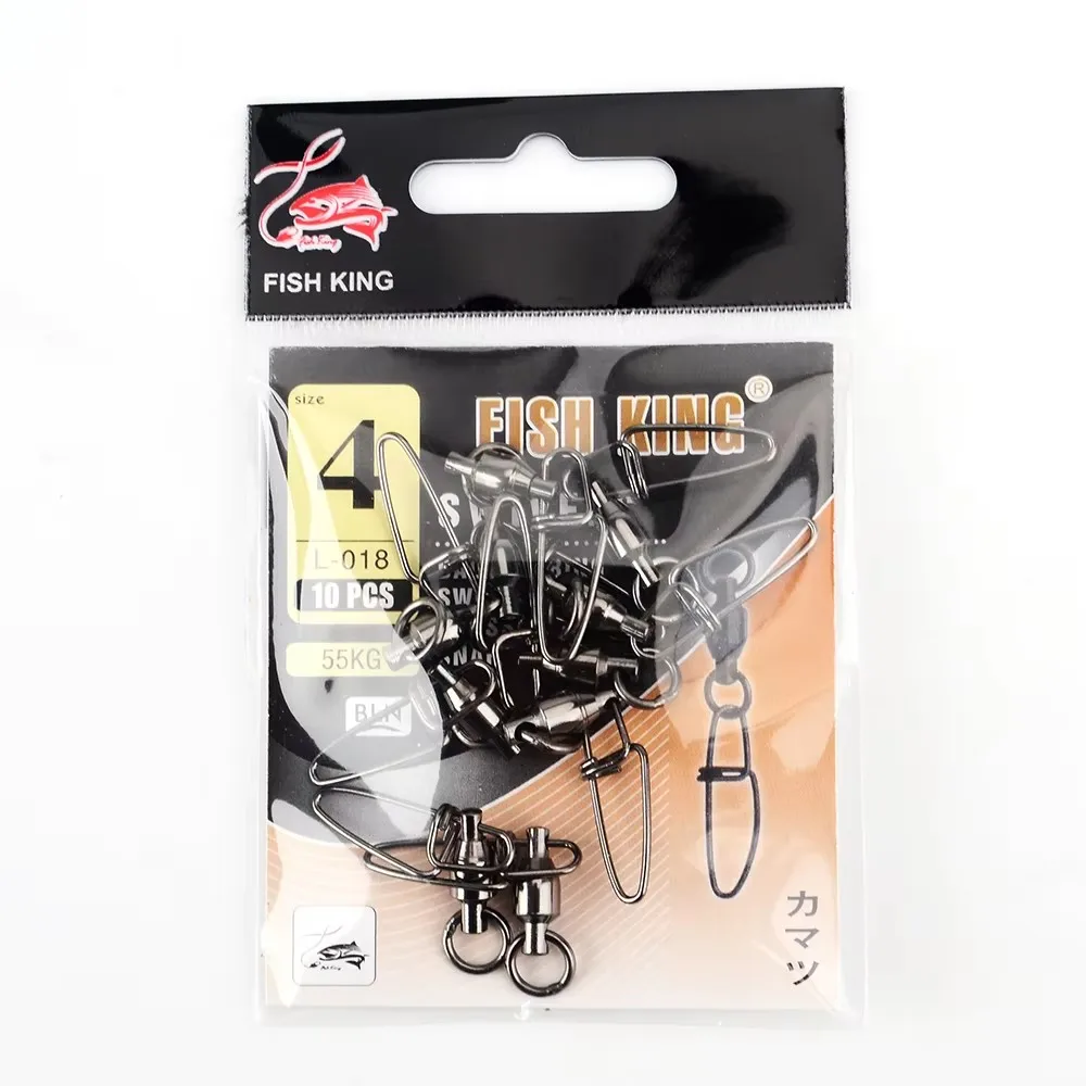 Fish King 4 paquete de 100 ganchos giratorios para pescar