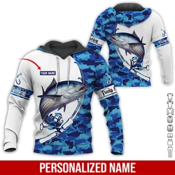 PLstar Cosmos nombre personalizado pesca atún 3D impreso moda hombres Sudadera con capucha Unisex Casual cremallera Sudadera con capucha otoño chándales QDY1