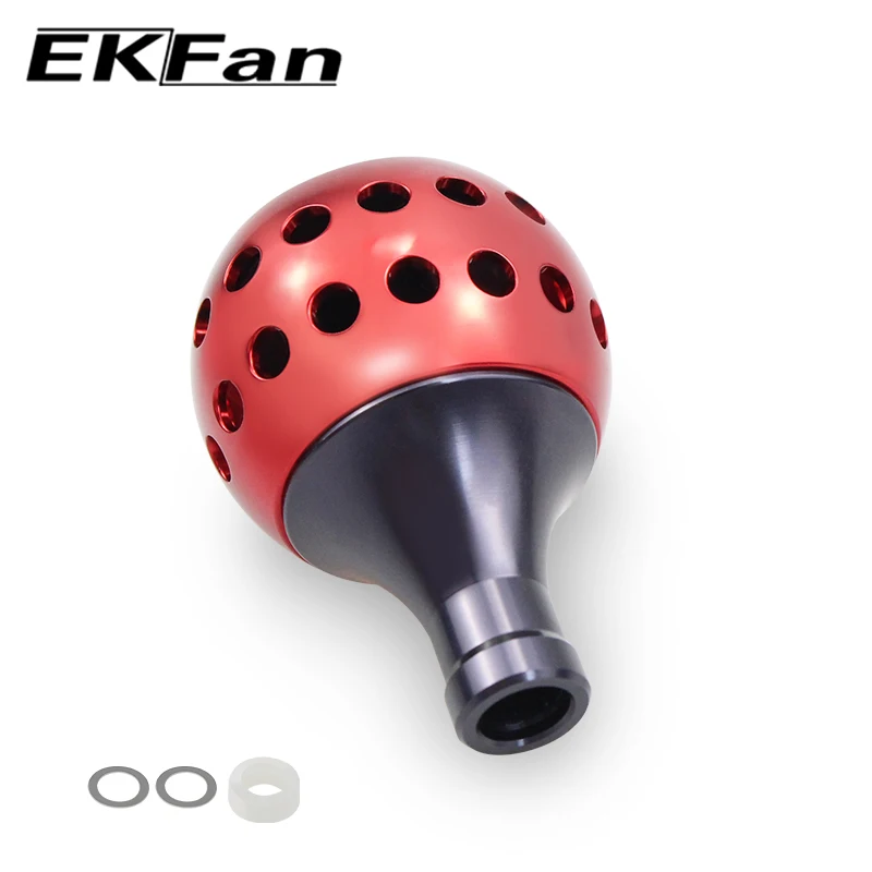 EKFan-perillas de mango de carrete de pesca redondo de aleación de aluminio de 35MM para eje de 4MM, carretes giratorios, accesorio de aparejos de pesca - imagen 4