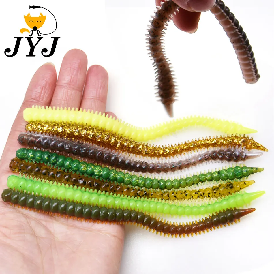 JYJ-señuelo largo y suave para pesca, cebo de gusano de arena de sílice, para perca grande y lubina, 13cm, 3,6g - imagen 5