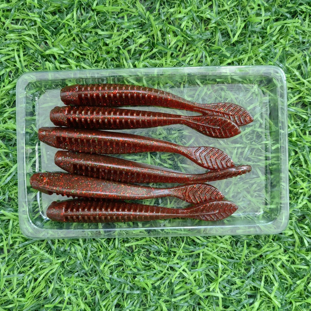 MUKUN 6 uds TPE flotante pesca señuelo suave 2,3g/85mm Wobblers Swimbait cebos de silicona lubina perca señuelo cebo Artificial aparejos - imagen 2