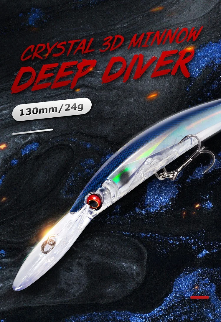 Experimenta la emoción de la pesca de aguas profundas con nuestro señuelo de buzo profundo de cristal 3D