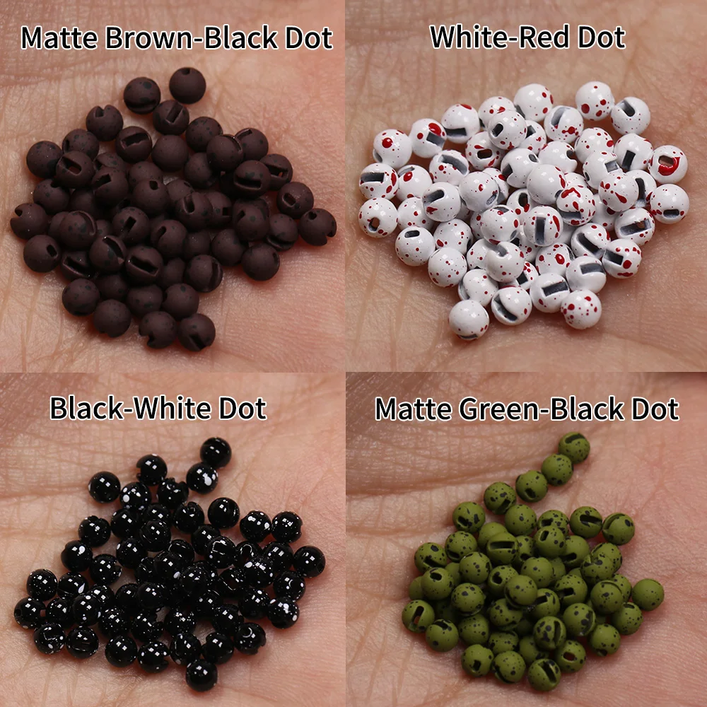 Bimoo-Cuentas fluorescentes de tungsteno ranuradas para anzuelo, Material de atado de moscas de Ninfa, trucha, 40 piezas, 2,5mm-3,5mm - imagen 5