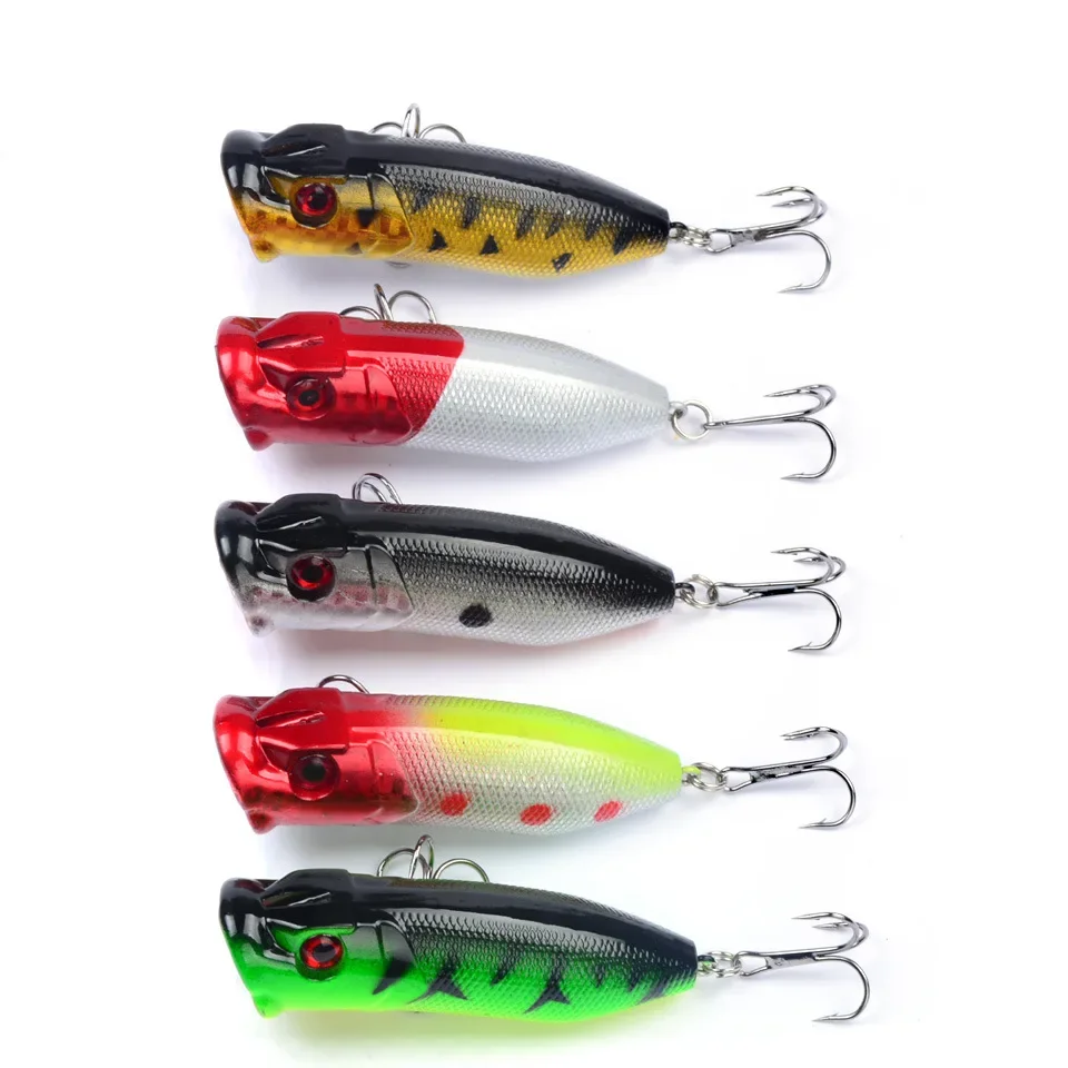 Cebo Artificial Popper de plástico duro, 1 piezas, ojos 3d, señuelo Crankbait, 6,5 cm/13g, Swimbait, gran oferta - imagen 4