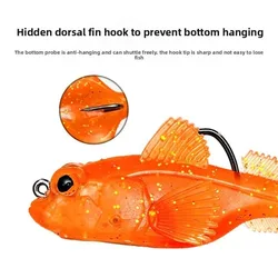 Señuelo de silicona Goby, anzuelo de 12g de peso que se hunde, señuelo suave, aparejos de perca, Material suave, Swimbaits, perca, pesca, 2 uds., 9g