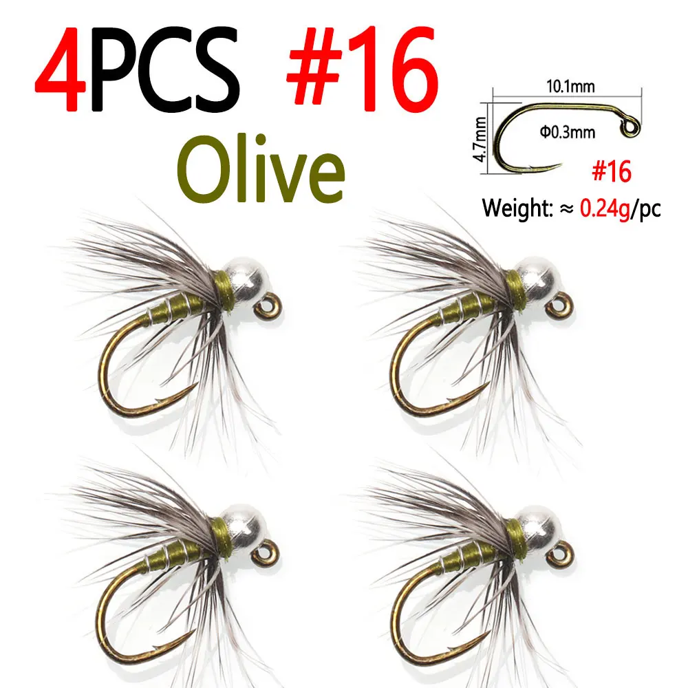 4pcs Olive Size 16