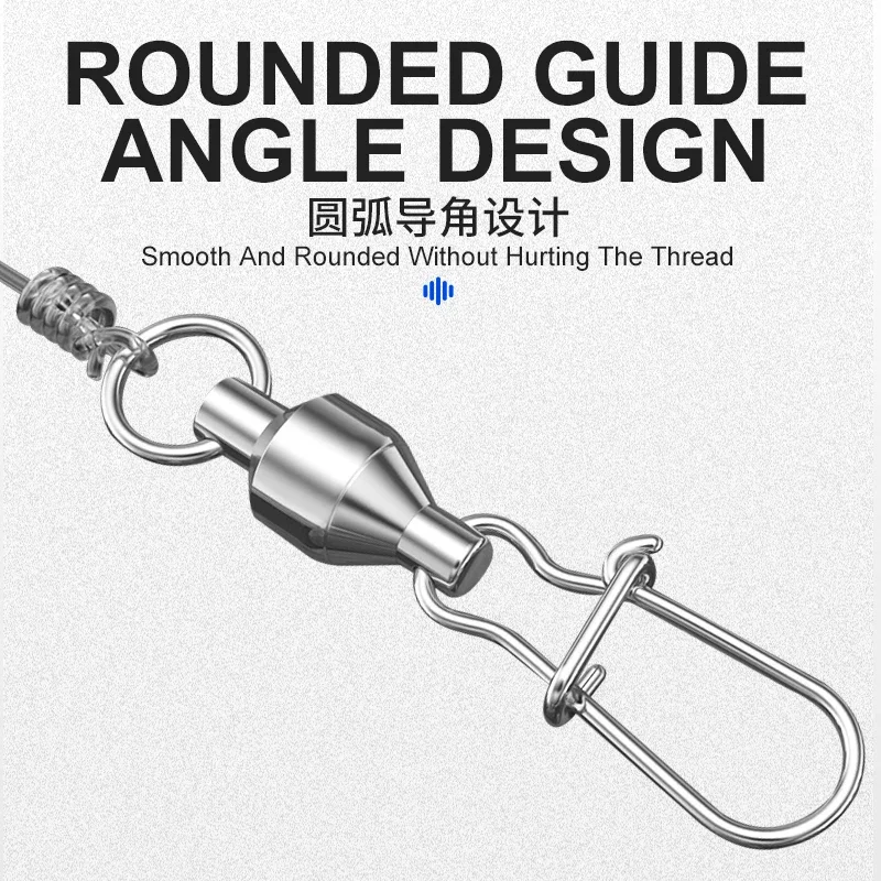 LT005 10 unid/bolsa rodamiento de bolas giratorio anillo sólido conector de pesca barril giratorio señuelo para accesorios de pesca de mar - imagen 4