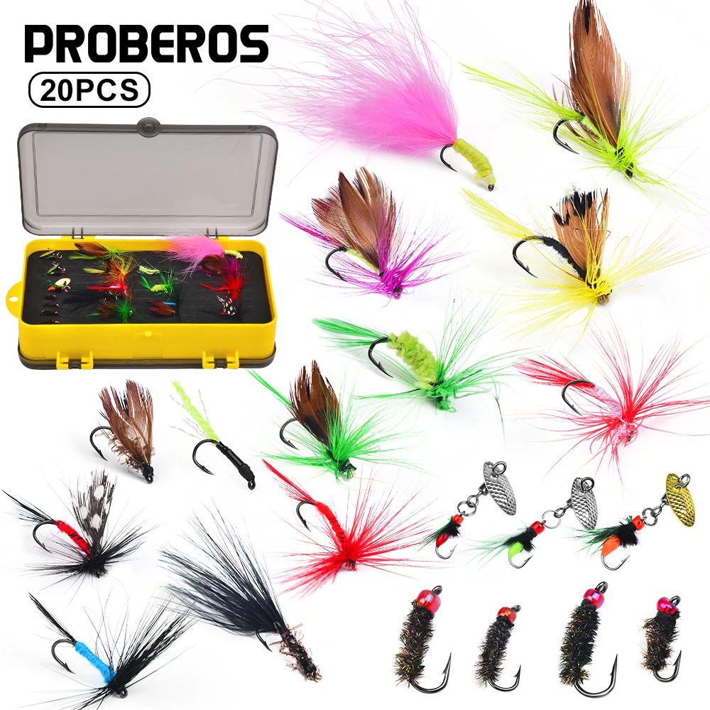 Kit pesca con mosca PROBEROS – Señuelos acero afilados y caja - imagen 5