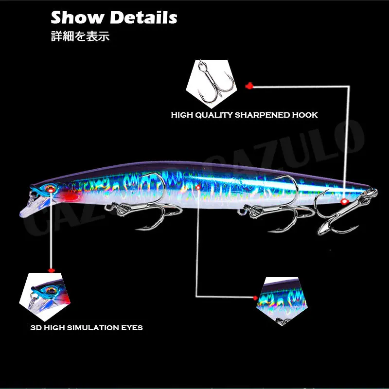 Señuelo de pesca de pececillo de hundimiento, equipo de pesca de largo alcance, 2022mm, 26g, Isca, Artificial, Peche A La carpa, Leurre, 140 - imagen 2