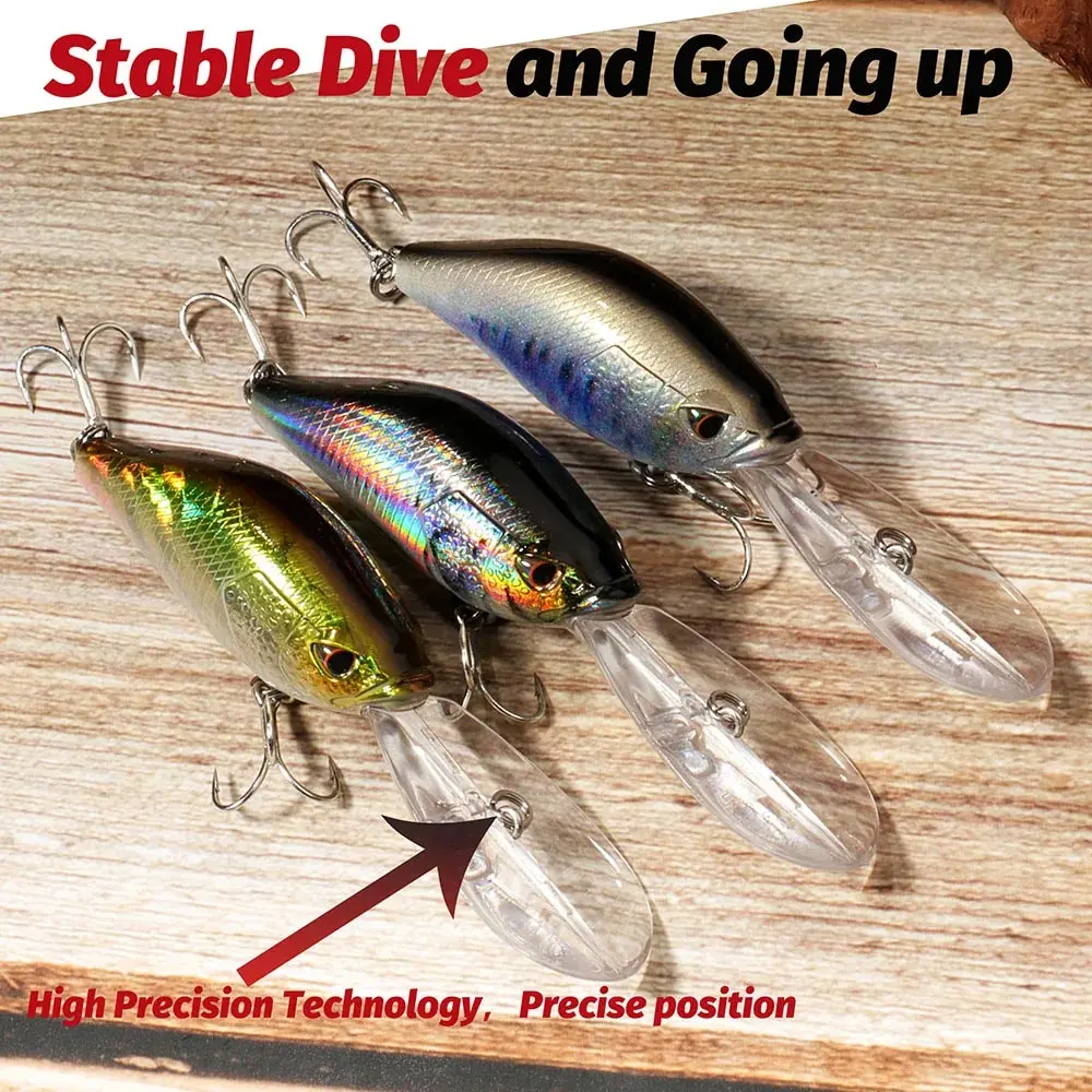 Minnow flotante, bola de acero Wobbler, sistema de equilibrio de balasto de cobre, Swimbait, anzuelo de Pesca, aparejos de manivela, señuelo de Pesca, 12g, 10cm - imagen 4