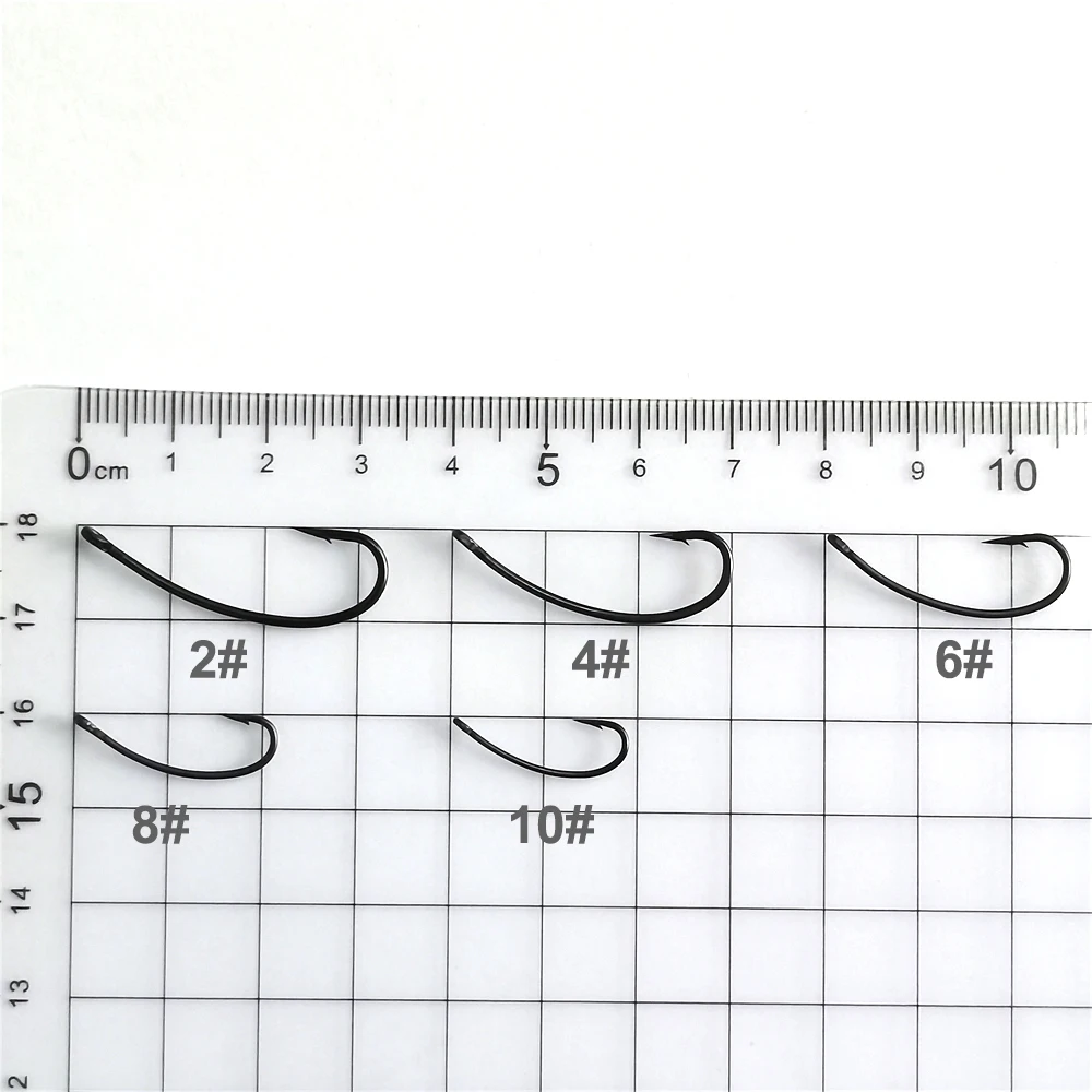 Anzuelos circulares para carpa con púas y vástago largo - imagen 4