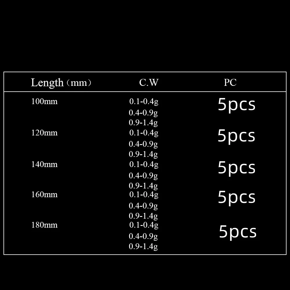 FISH KING-caña de pescar en hielo, plástico superior, 5 unidades/lote, 10cm/12cm/14cm/16cm/18cm, aparejos de pesca portátiles para invierno al aire libre - imagen 5