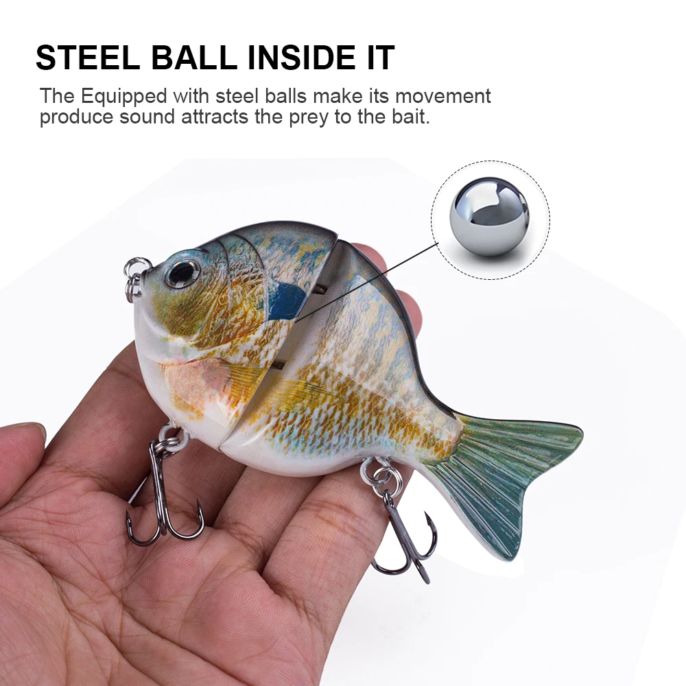 Hanlin-Señuelos de Pesca multiarticulados, cebos de pesca de 90mm y 34,5g, cebos de plástico que se hunden en Topwater, Crankbait, Wobbler Bass Pike Tackle - imagen 3