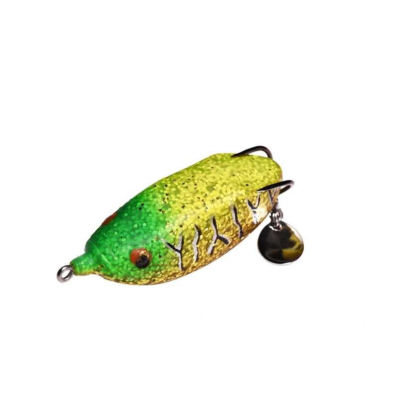 Lura-Cebo de rana negra, cebo de pez de fundición de larga distancia, doble anzuelo, 22g - imagen 4