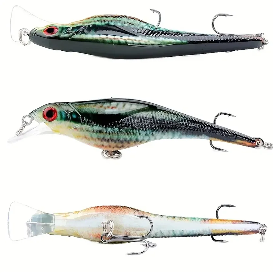 Jerkbait Minnow Crankbaits Señuelos de Pesca artificiales, cebos duros Wobblers para Lucio, curricán, carpa, aparejos de pesca, bolas, Swimbait - imagen 3