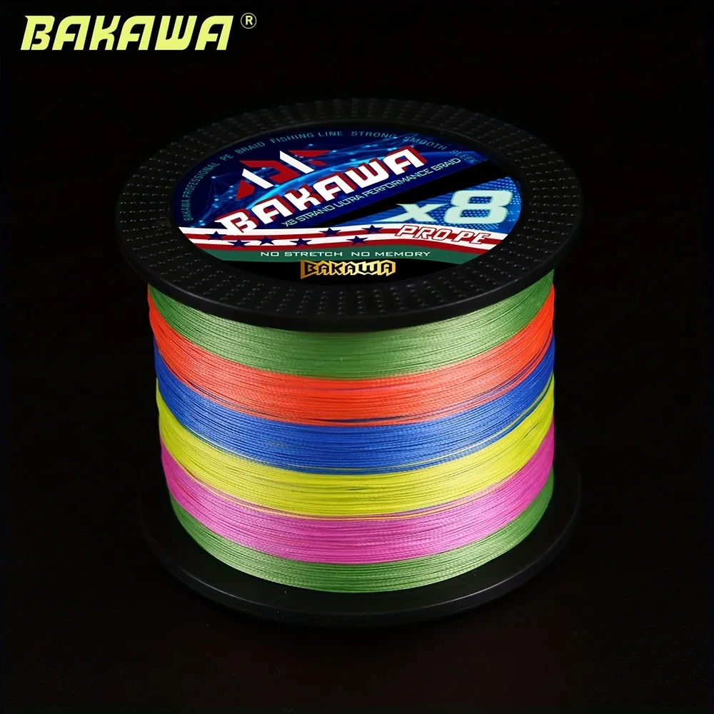 BAKAWA 8 hebras 1000m línea trenzada multifilamento 22-90LB Multicolor súper fuerte Japón X8 PE línea de Pesca de agua salada Pesca - imagen 3