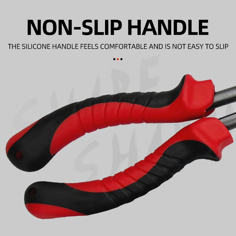 Alicates de pesca, Kit de pinza de labios de acero de alto carbono, removedor de anzuelos de anillo dividido, cortador, accesorios de pesca, aparejos con funda - imagen 4