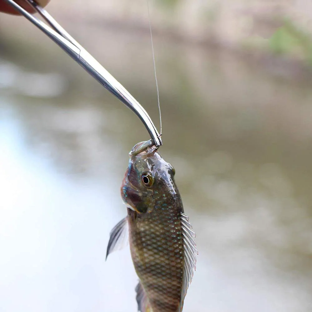 Alicates de pesca de acero inoxidable de 18cm, Control de anzuelo, cortador de línea de cebo, tijeras de pesca, alicates para exteriores, herramienta fácil de quitar anzuelos - imagen 3