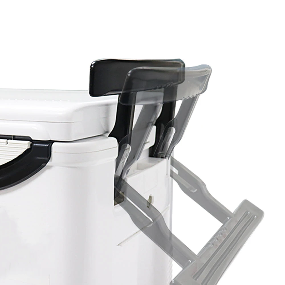 Caja de aparejos de pesca de 45L, diseño de barra telescópica de gran capacidad con rueda que mantiene la temperatura, estuche de almacenamiento de accesorios de pesca - imagen 4