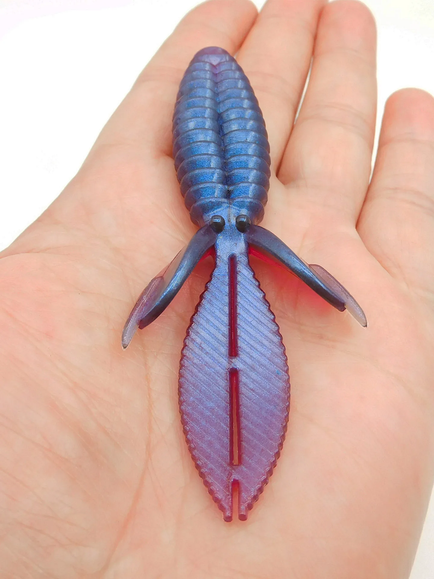 ESFISHING-señuelo de Pesca de lubina, cebo Artificial de plástico suave, trucha, Lucio, camarón, olor a sales, 10cm, 9g, 6 piezas - imagen 4