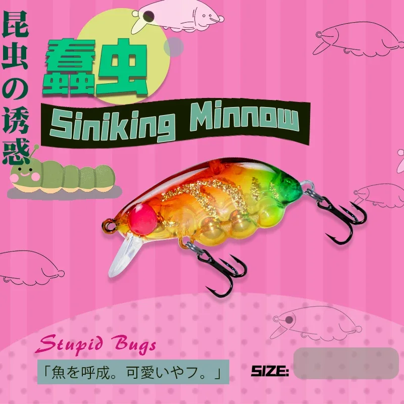 MUKUN 1 Uds nuevo Micro hundimiento Minnow señuelo de pesca 3,4g/40mm Mini cebo Artificial Wobber duro para aparejos de pesca de lubina y trucha - imagen 2
