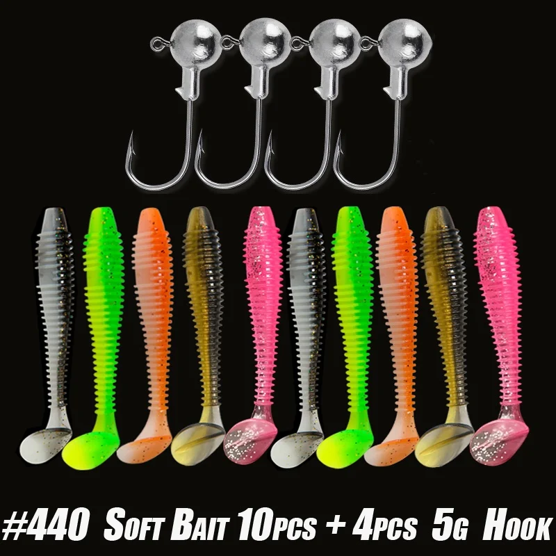 Kit señuelos blandos silicona – Worms artificiales para pesca mar - imagen 4