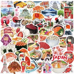 Pegatinas grafiti acuarela Japón viaje dibujos animados impermeables