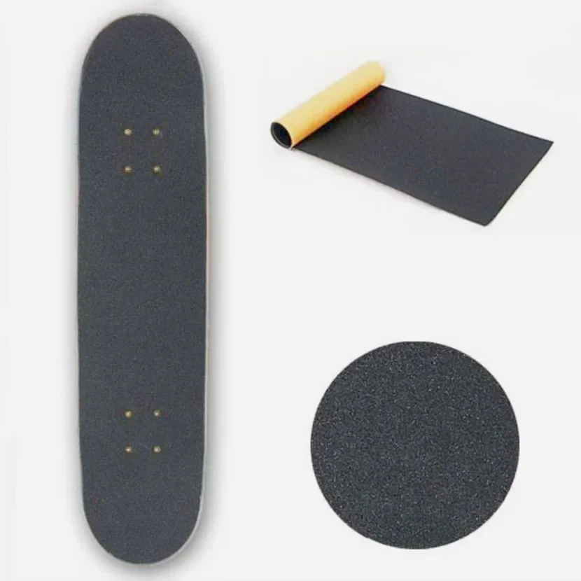 Longboard-Cinta de agarre de papel de lija para cubierta de monopatín, antideslizante, color negro, para tabla de patinaje, accesorios para monopatín - imagen 4