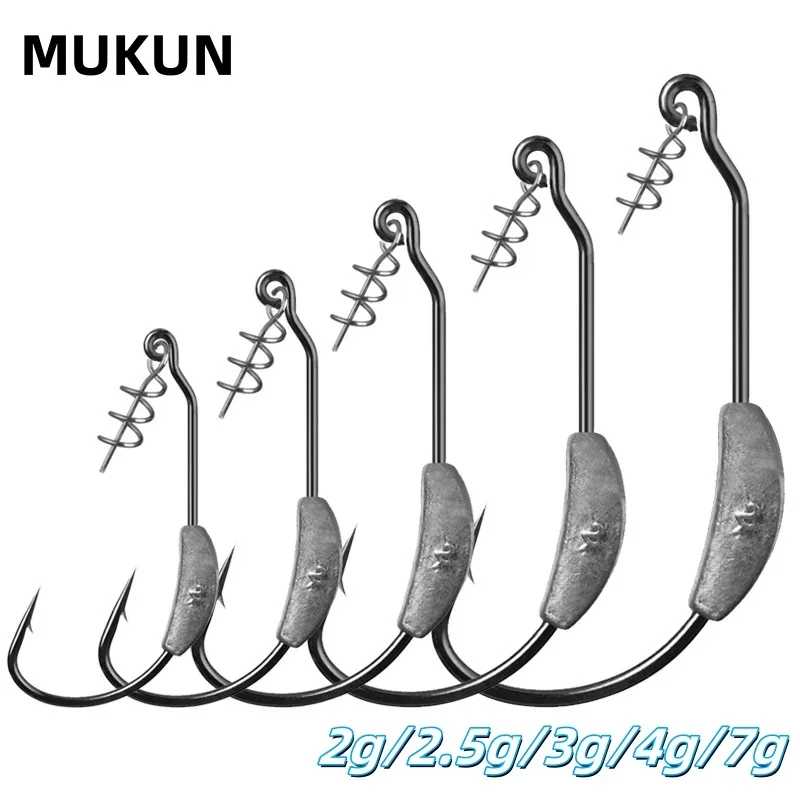Spinpoler2g/3g/4g/7g anzuelo de natación ponderado de espacio ancho de alta resistencia con Pin de centrado anzuelos de pesca compensados aparejos de Lucio de trucha