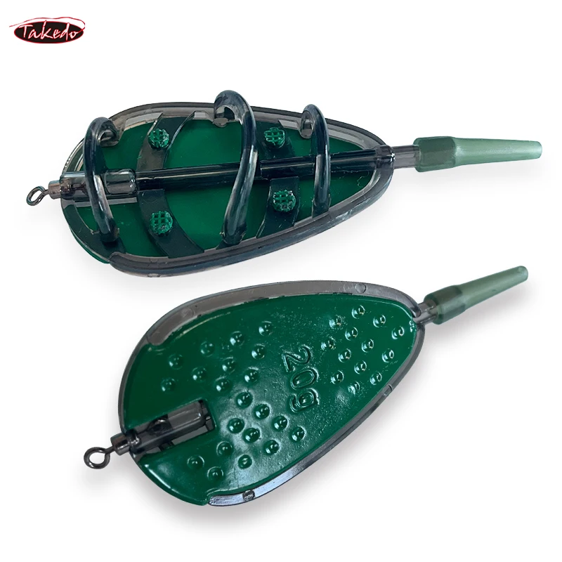 TAKEDO TN15 20G 30G 40G 50G 60G lanzador de cebo alimentador de carpa método de pesca alimentador y molde conjunto de aparejos de pesca de carpa - imagen 2