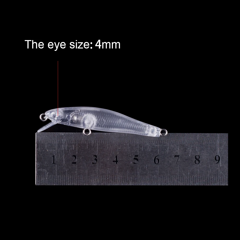 Hanlin-Mini Señuelos de Pesca artificiales sin pintar, cebo flotante duro Wobbler, aparejos en blanco pequeños, bricolaje, 6CM, 3G, 10/20 piezas - imagen 2