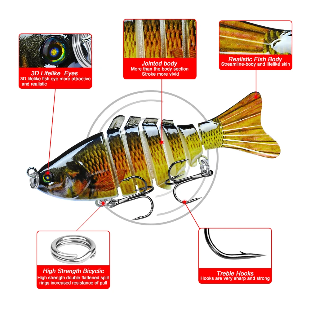 PROBEROS 15,5g 10cm Swimbait biónico - Señuelo de pesca multiarticulado y de alto rendimiento con acción ultra realista - Fundición larga - imagen 4