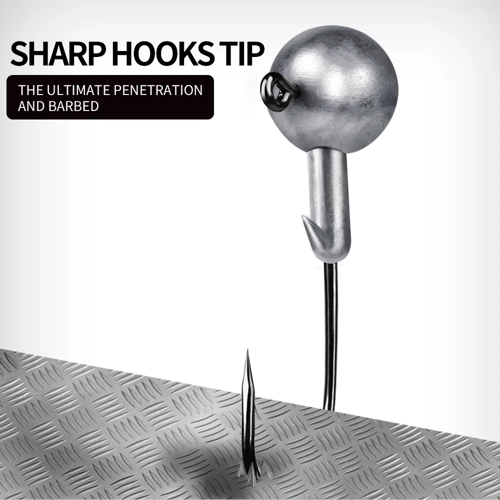 SQ1g 2g 2,5g 5g 7g 10g 12g 14g 20g manivela anzuelo de cabeza anzuelo de pesca cabeza plantilla señuelo cebo duro anzuelo de gusano suave para pesca - imagen 3