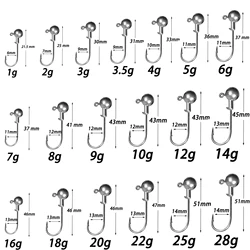 Anzuelos Jig Head para vinilo de metal resistente – pesca deportiva