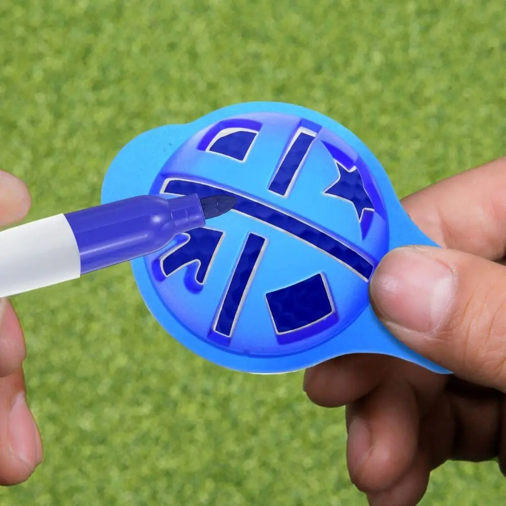 Marcador de líneas para golf reutilizable con plantilla y rotulador - imagen 2