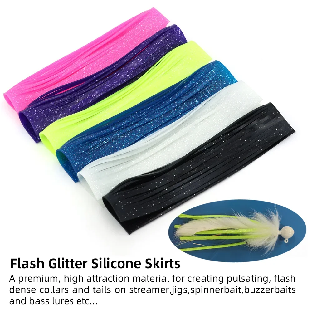 Wifreo, 2 hojas, faldas de silicona de 2mm de ancho, patas de goma doradas, Material de atado de moscas para plantilla, señuelo, Streamer, Spinnerbait, Buzzbaits - imagen 3