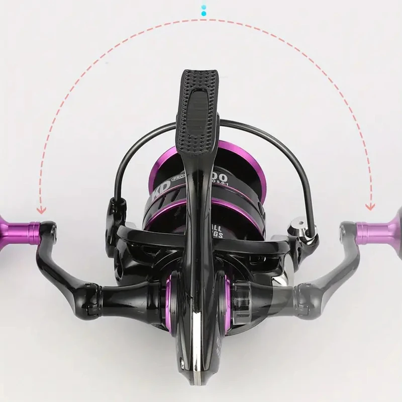 BILLINGS-carrete de pesca giratorio KD serie 1000-6000, relación de transmisión 5,0: 1/4.7:1, arrastre máximo de 22lb, balancín de Metal, para agua dulce y salada - imagen 5