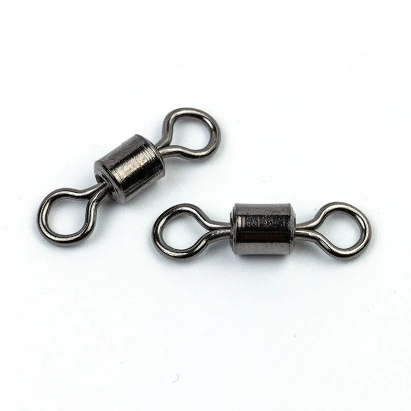 Rodamiento giratorio de barril de pesca, Conector de señuelo de anillo sólido, accesorios de aparejos de pesca de carpa, herramienta de pesca, 50 piezas - imagen 2