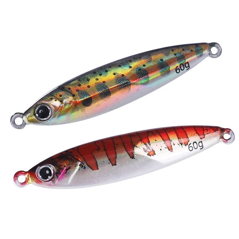 Plantilla luminosa de Metal de tungsteno, 80g/60g/40g/30g, señuelo de pesca que se hunde rápidamente