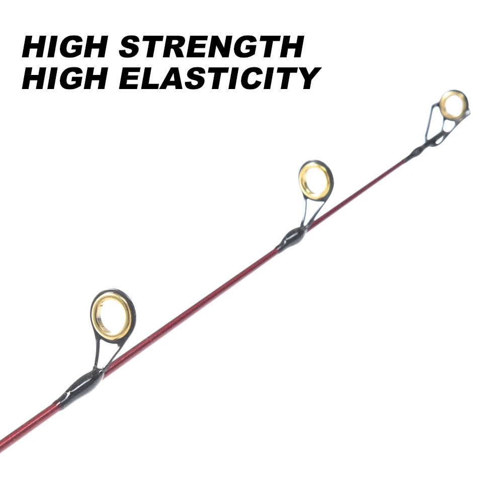 D1 caña de pescar giratoria de hielo, 4 tamaños, 35cm/40cm/44cm/60cm, portátil, 2 secciones, mango de madera para invierno - imagen 5