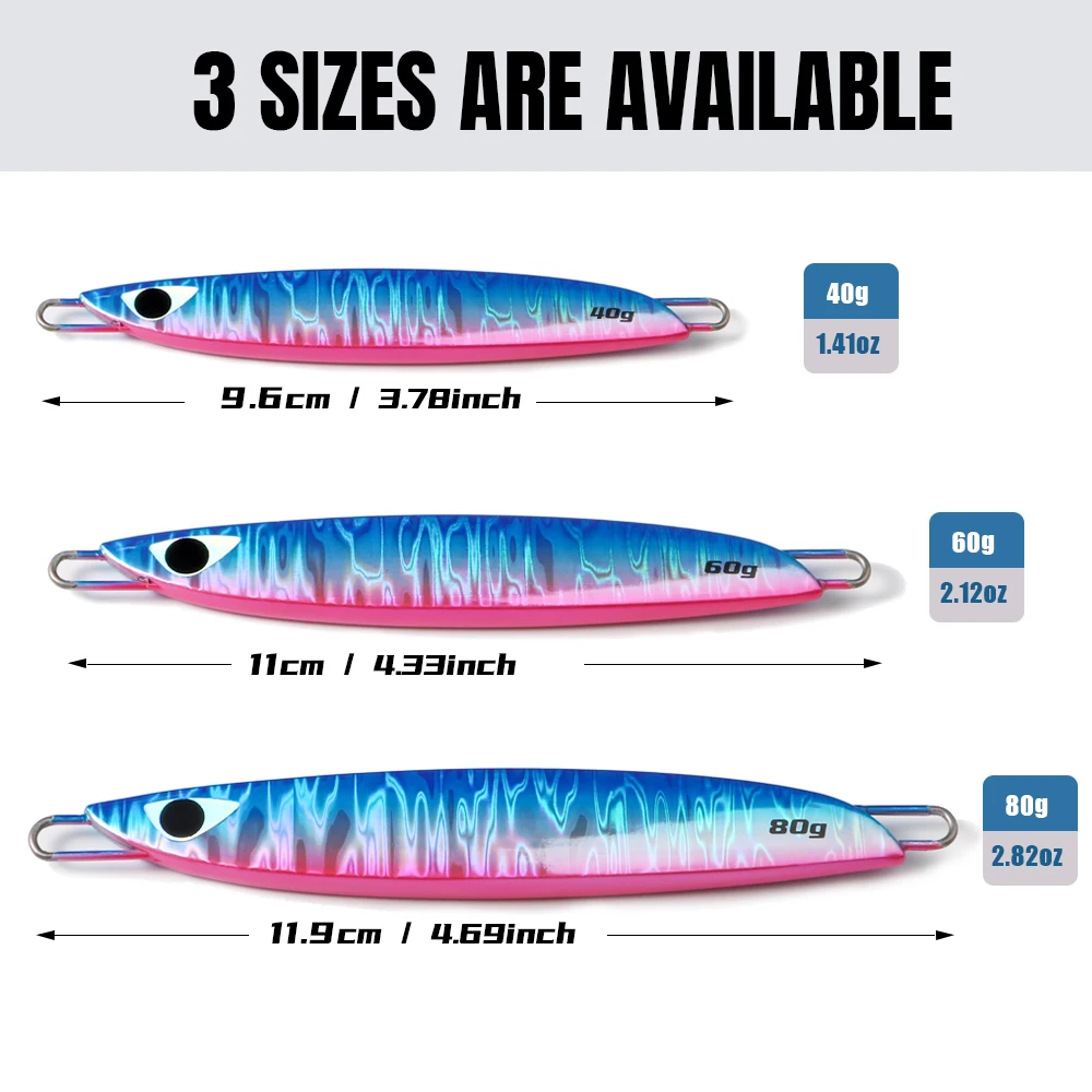 CASTFUN Jig Slow Pitch Metálico – Señuelo para pesca en mar - imagen 4
