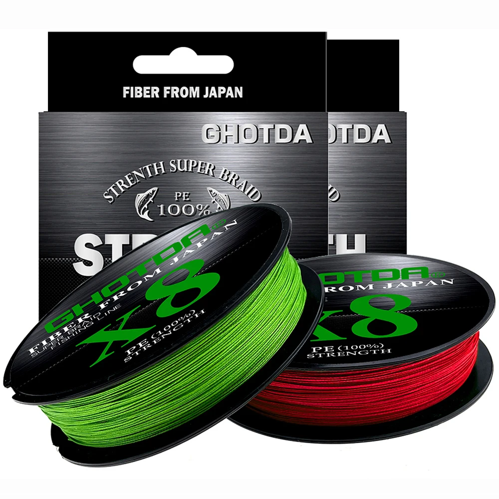 Sedal de pesca trenzado japonés 8X, 100M, 8 hebras, multifilamento PE, superfuerte para pesca de carpa, 13,2-61LB - imagen 4