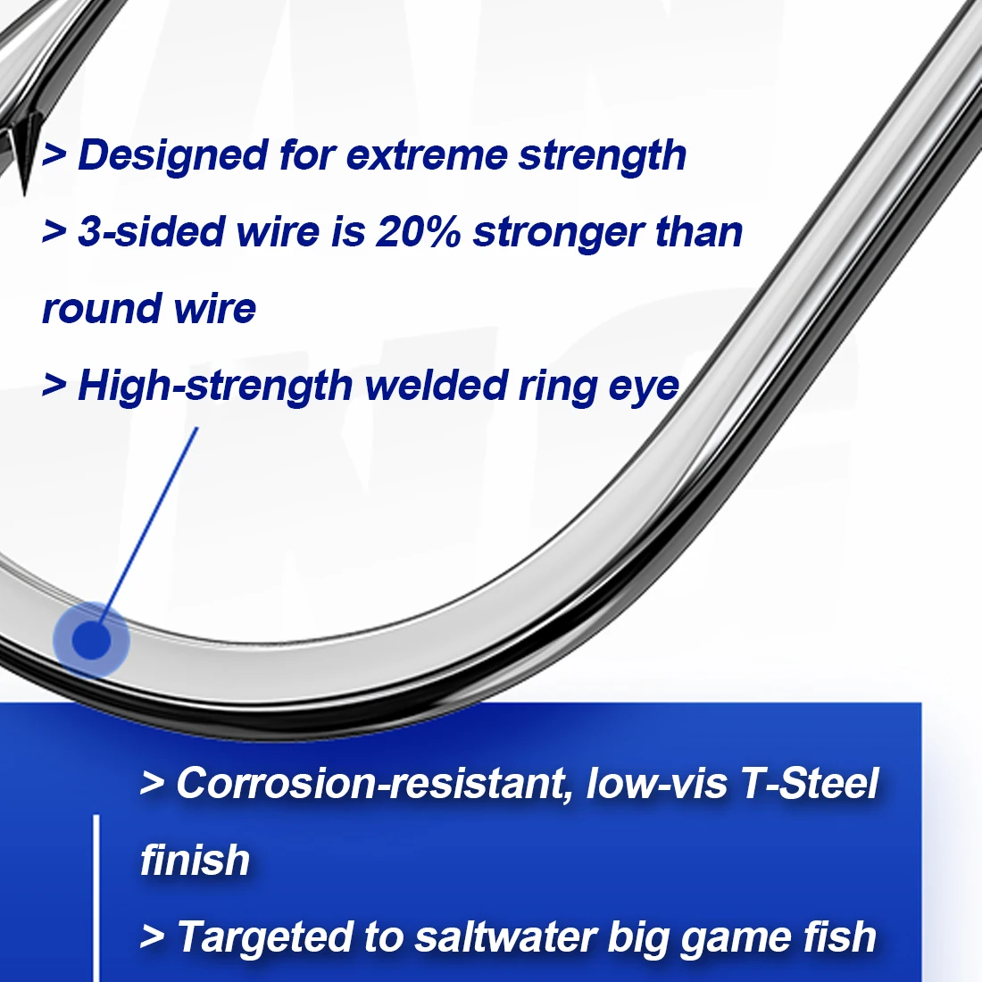 9KM 25 uds anzuelos circulares anzuelos de pesca compensados de agua salada 3X fuerte espacio ancho cebo vivo pesca de bagre - imagen 4