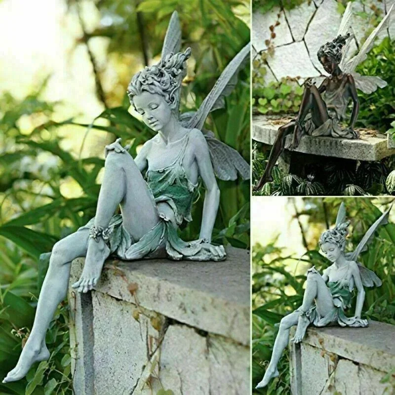 Estatua de jardín Hada Flautista Resina
