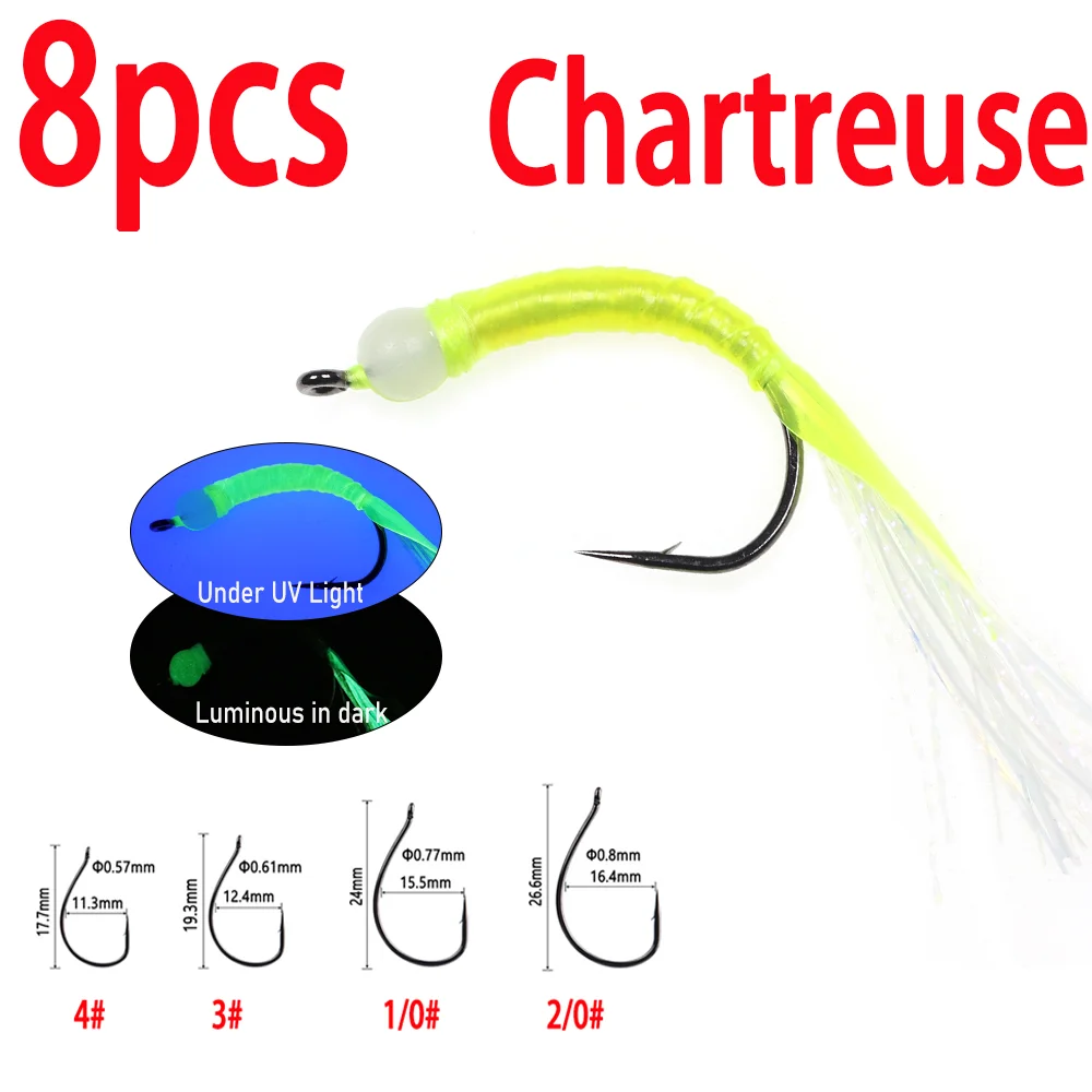 8pcs Chartreuse