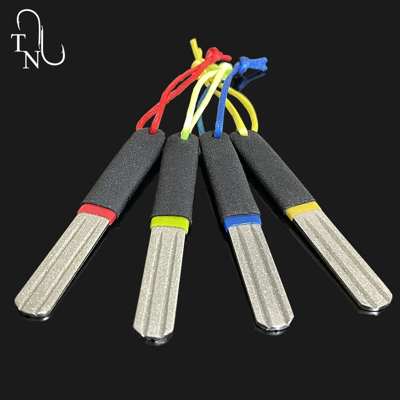 Afilador De Anzuelos TN105, línea De archivo De gancho De pesca De diamante De doble cara, 10cm, 20g - imagen 2